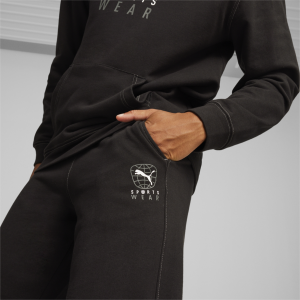 BETTER SPORTSWEAR Men's Sweatpants, PUMA Black, large-ZAF