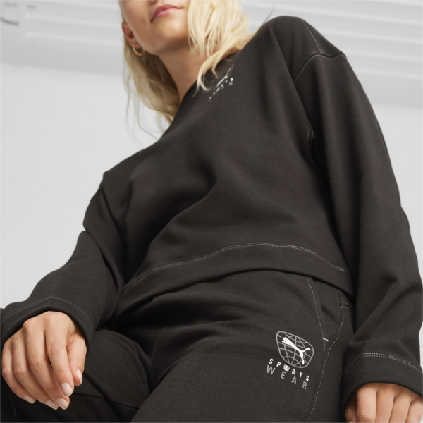 BETTER SPORTSWEAR Women's Sweatpants, PUMA Black, large-ZAF