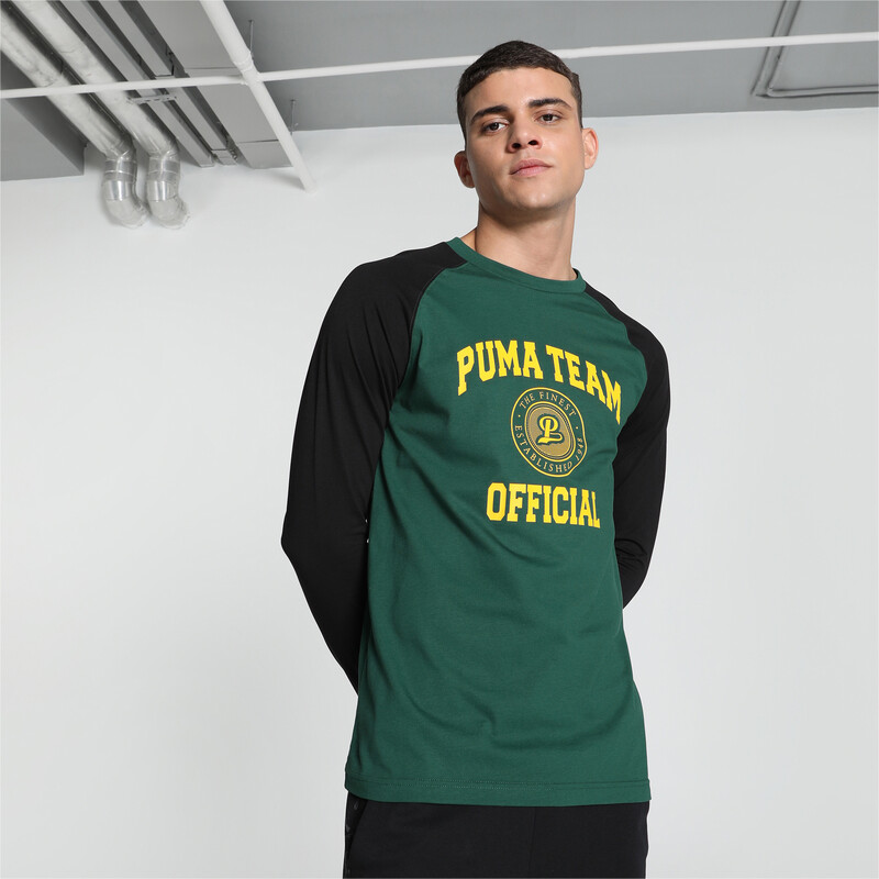 Men's PUMA X HARRDY SANDHU Long Sleeve T-shirt in Malachite size S