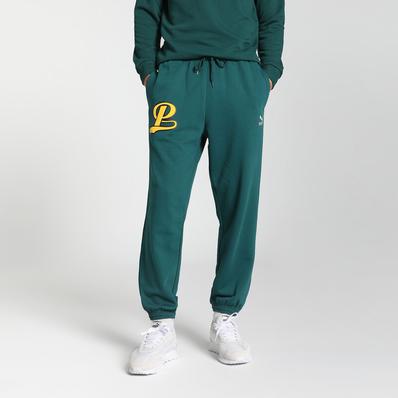 Men's PUMA X HARRDY SANDHU Relaxed Fit Pants in Malachite size S