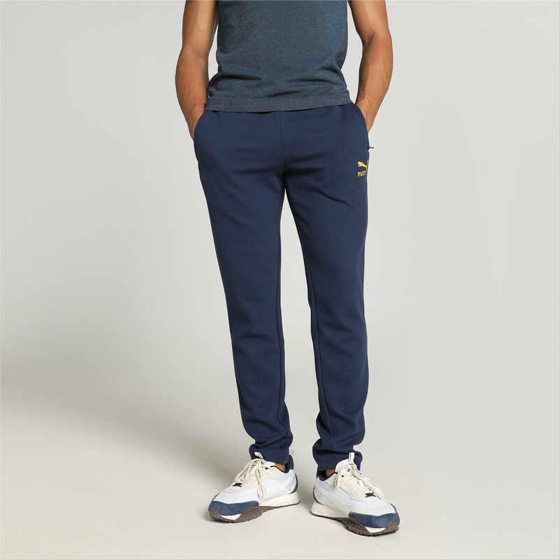 Men's PUMA Classics Jacquard Pants in Blue size S