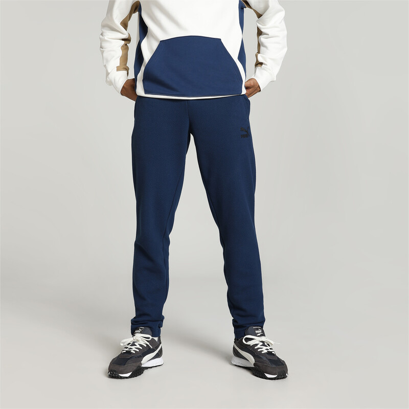 Men's PUMA Classics Jacquard Pants in Black/Blue size S