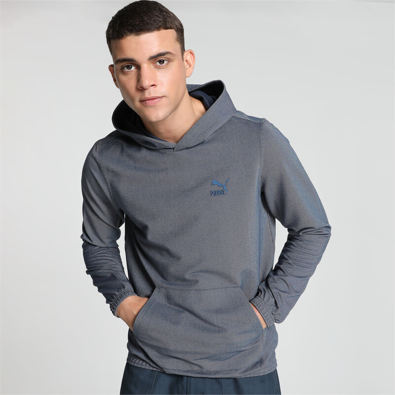 Men's PUMA Modern Indigo Hoodie in Blue size S