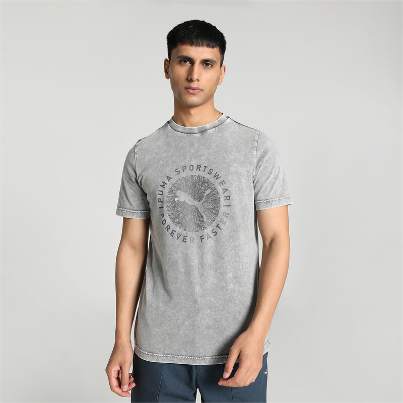 Men's PUMA Classics Modern Indigo T-shirt in Purple size S