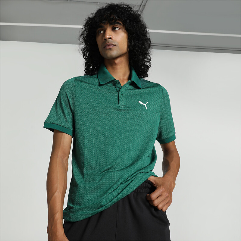 Men's PUMA Seamless Slim Fit Polo in Malachite size S