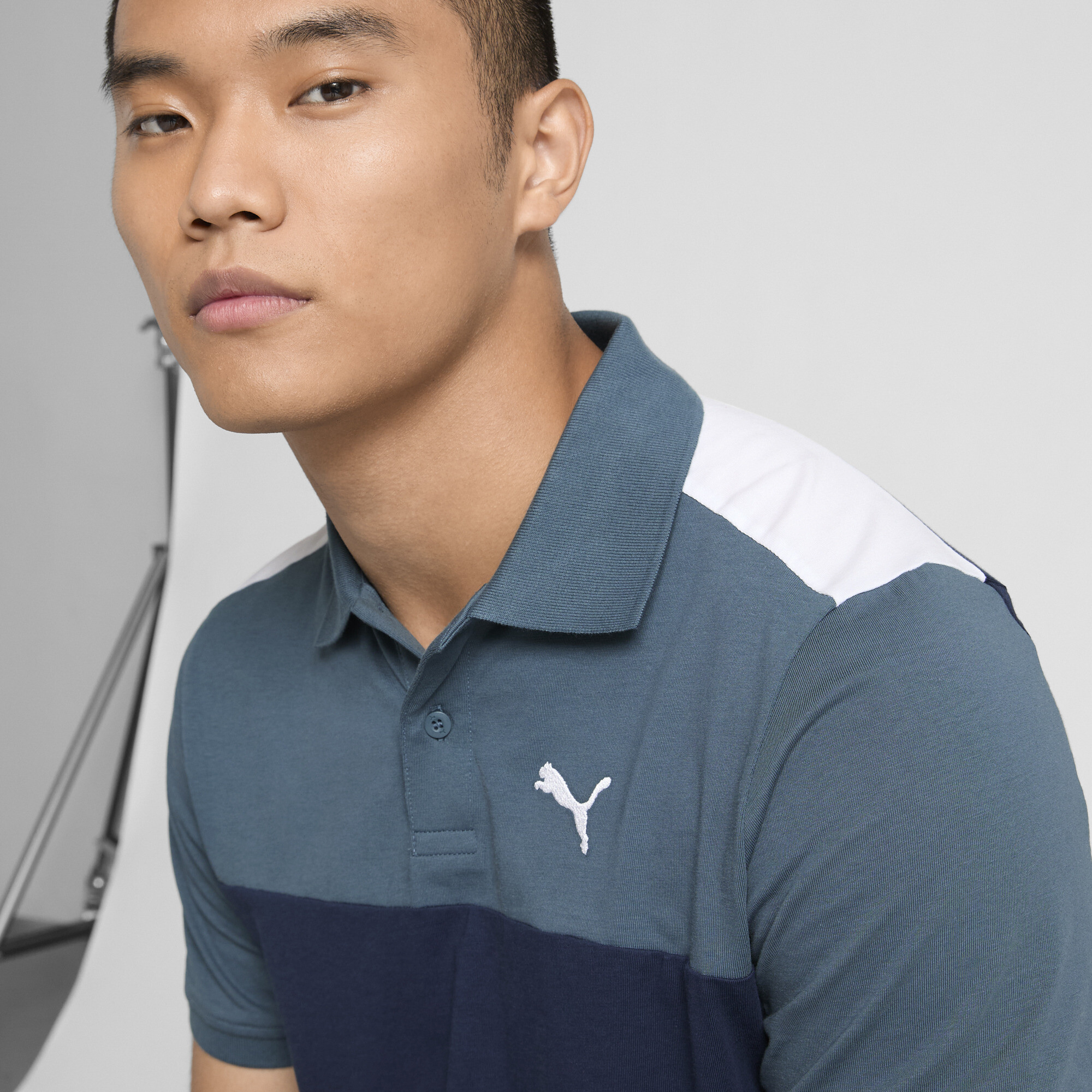 PUMA Men's Essential+ Block Polo