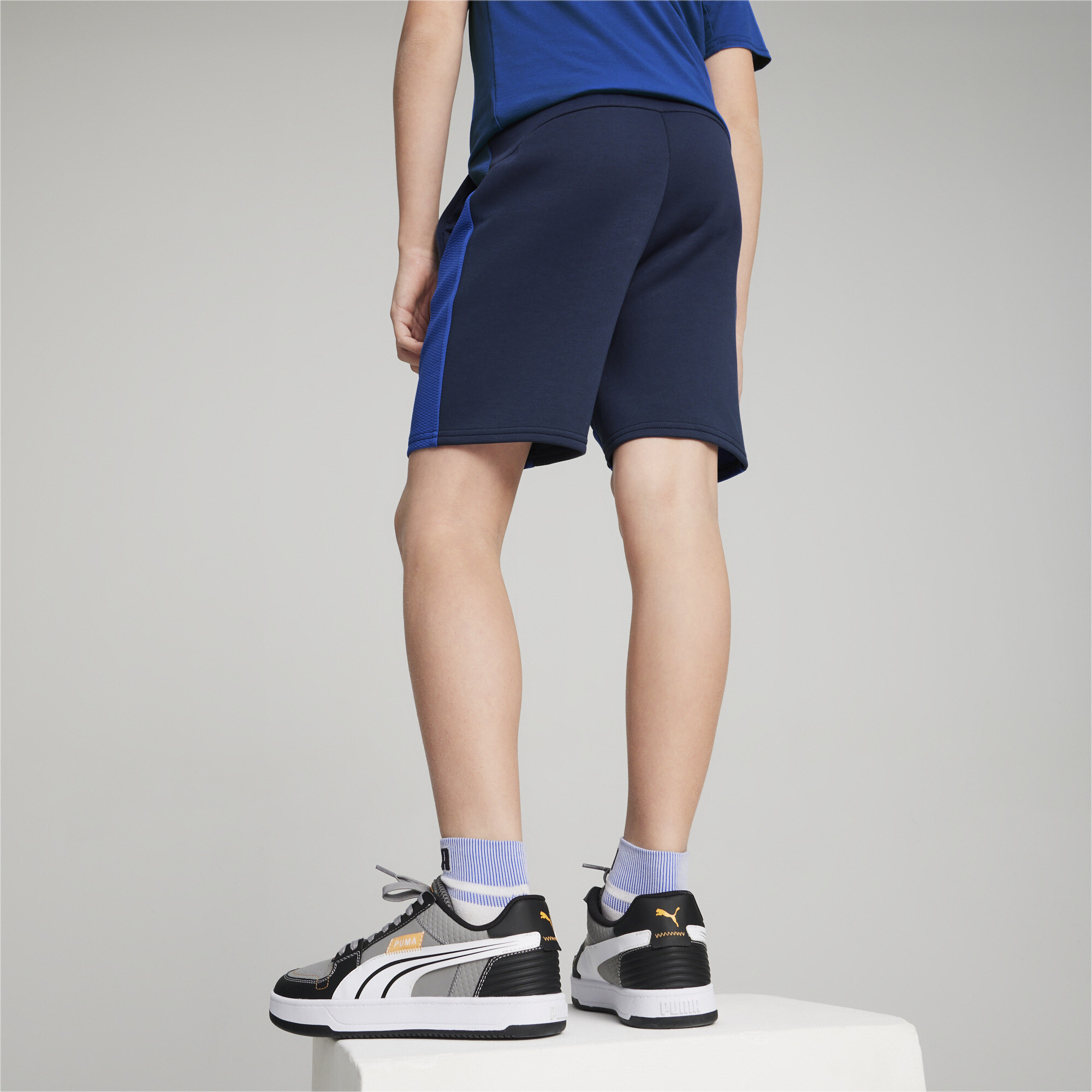 PUMA EVOSTRIPE Shorts In Blue, Size 15-16 Youth