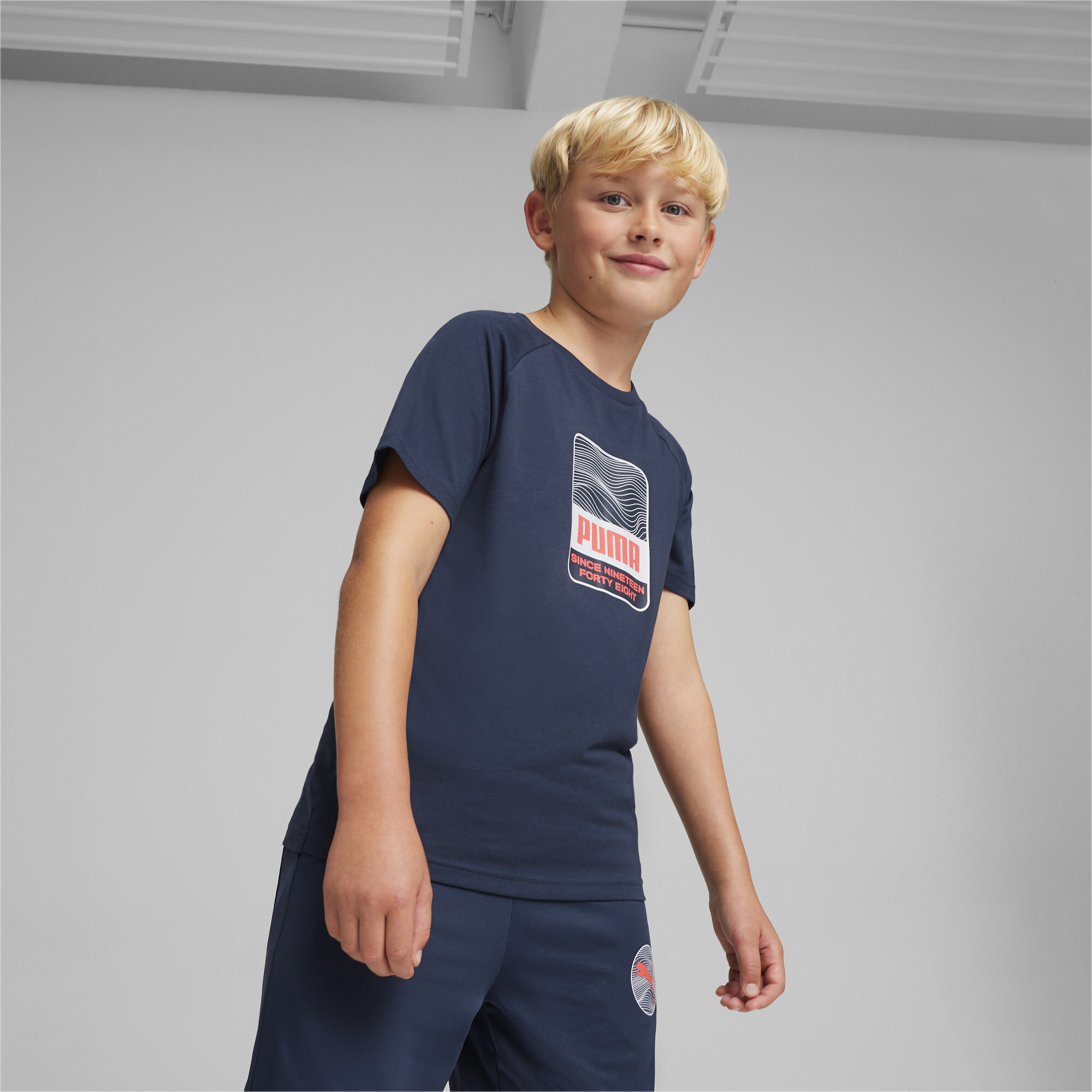 Men's Puma ACTIVE SPORTS Youth Graphic T-Shirt, Blue, Size 5-6Y, Shop