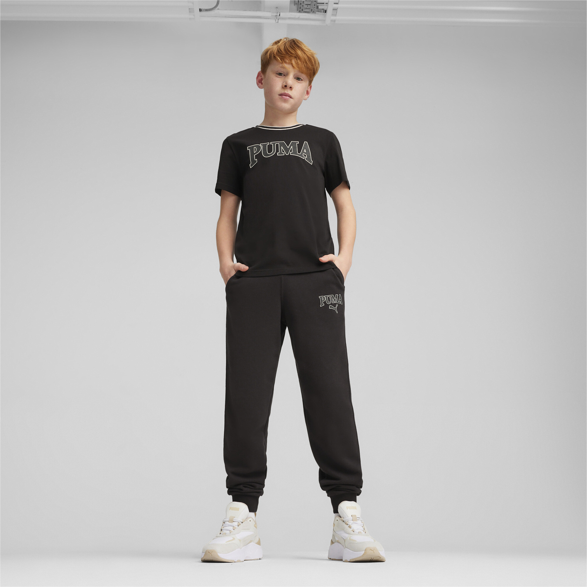 Men's Puma SQUAD Youth Sweatpants, Black, Size 11-12Y, Age