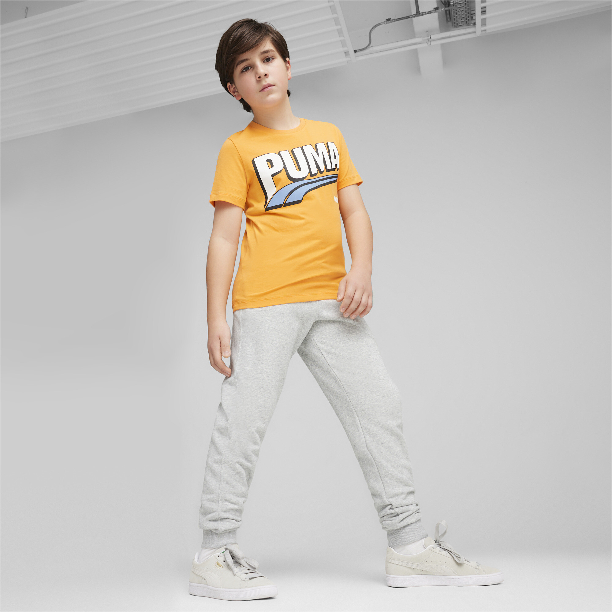 Men's Puma SQUAD Youth Sweatpants, Gray, Size 11-12Y, Age
