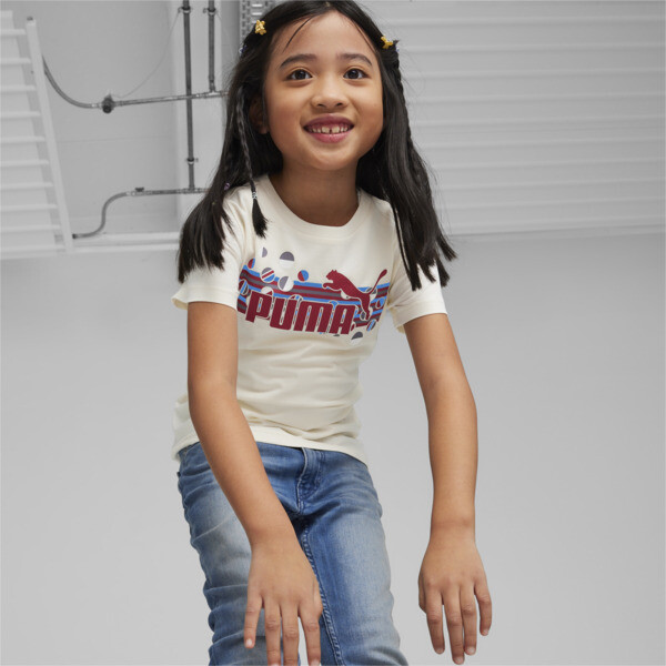 Puma Ess+ Summer Camp Little Kids' T-shirt In Sugared Almond