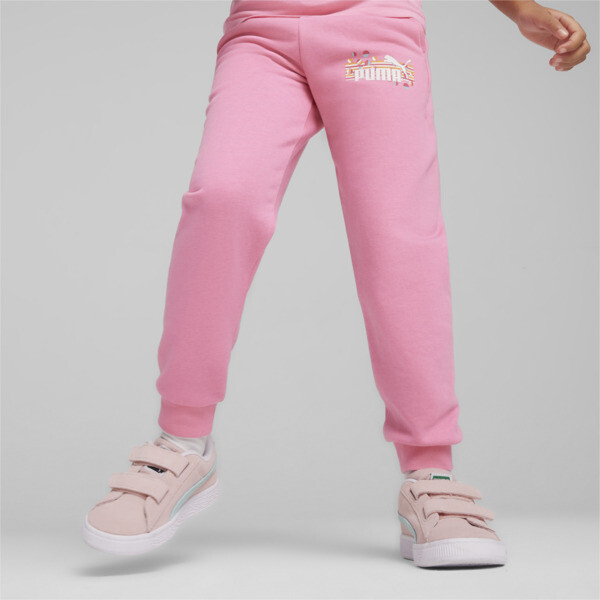 Puma Ess+ Summer Camp Little Kids' Sweatpants In Fast Pink