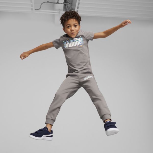 Essentials+ SUMMER CAMP Kids' Sweatpants, Cast Iron, large-ZAF