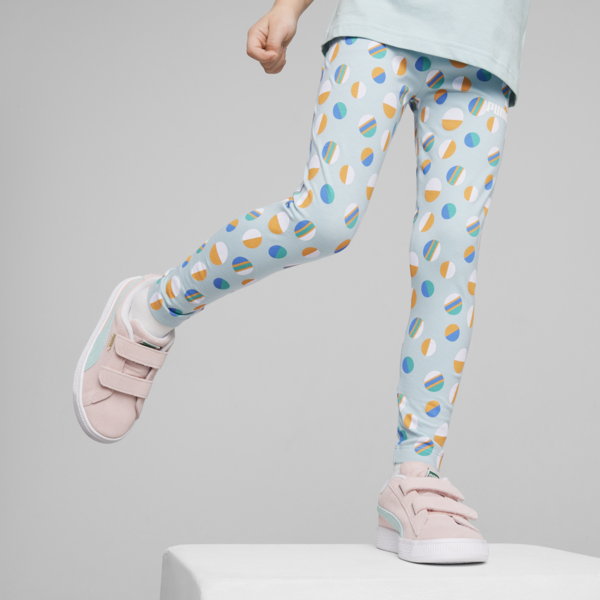 ESS+ SUMMER CAMP Kids' Leggings, Turquoise Surf, large-ZAF