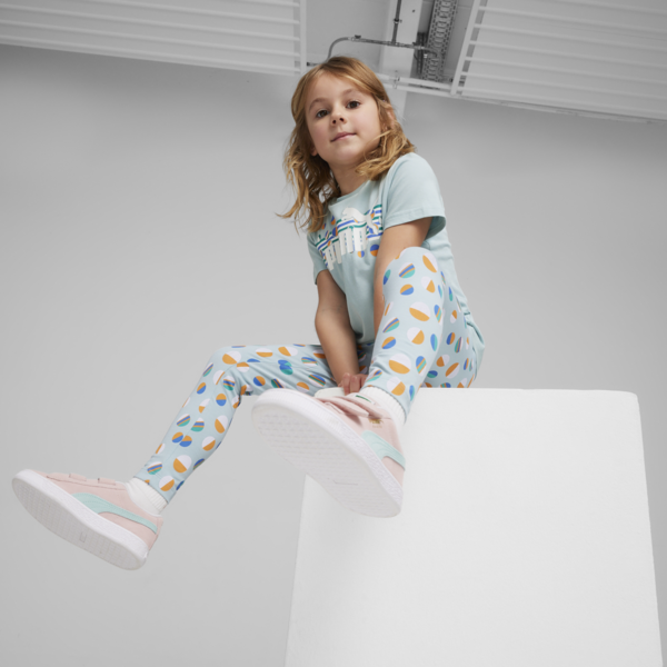 ESS+ SUMMER CAMP Kids' Leggings, Turquoise Surf, large-ZAF
