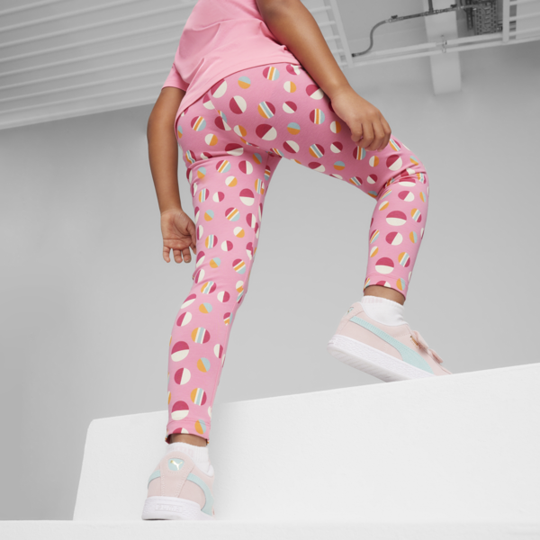 ESS+ SUMMER CAMP Kids' Leggings, Fast Pink, large-ZAF