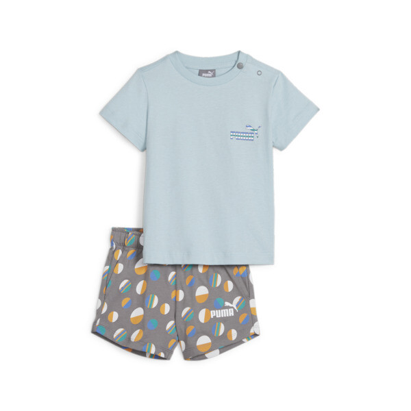 Puma Babies' Ess+ Summer Camp 2-piece Toddlers' Set In Turquoise Surf