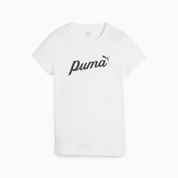 ESS+ Women's Script Tee, PUMA White, large-MEX