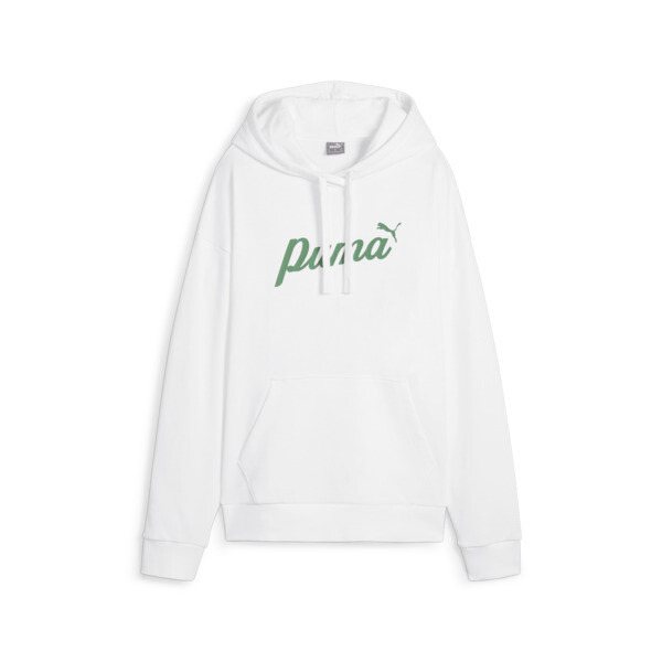 Script logo recycled cotton terry hoodie cheap