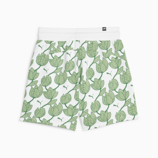 BLOSSOM Women's Floral Patterned Shorts, Archive Green, large-ZAF