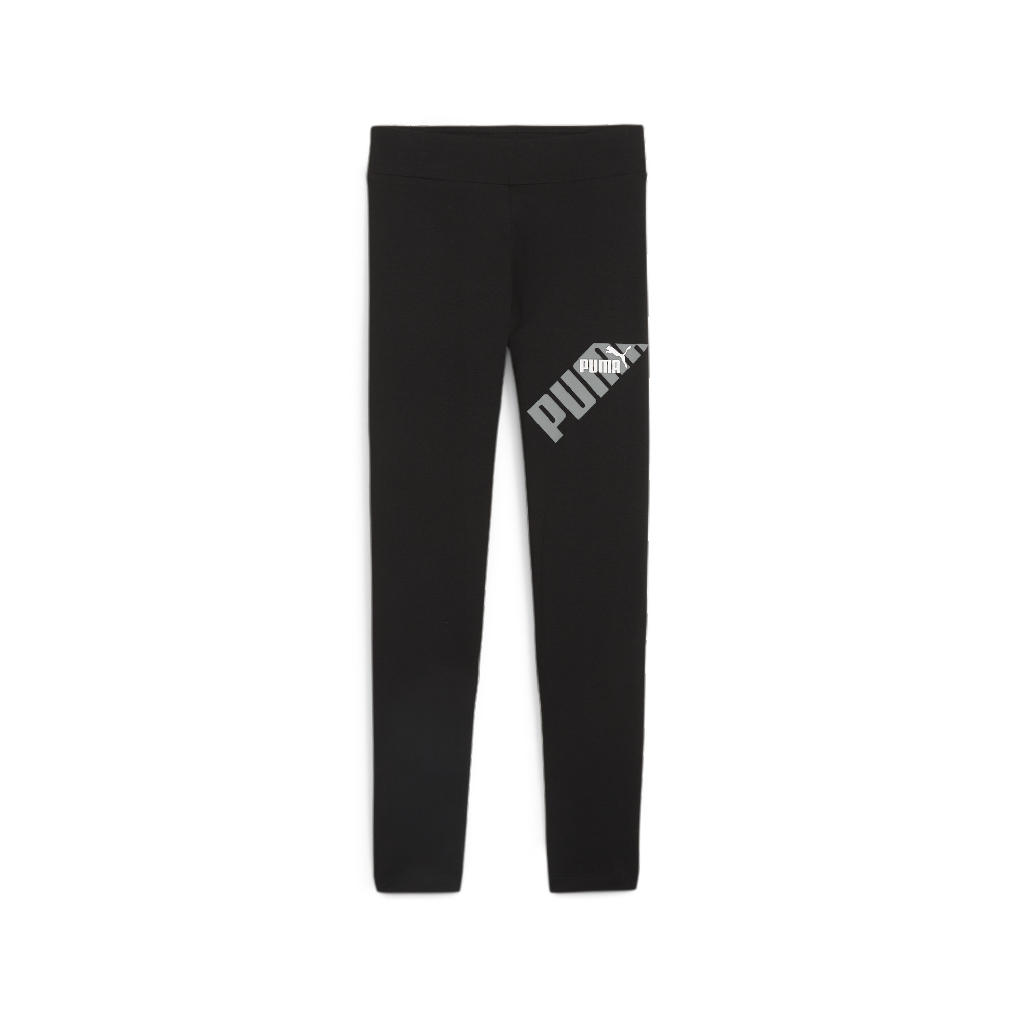 PUMA POWER Leggings In Black, Size 7-8 Youth, Cotton