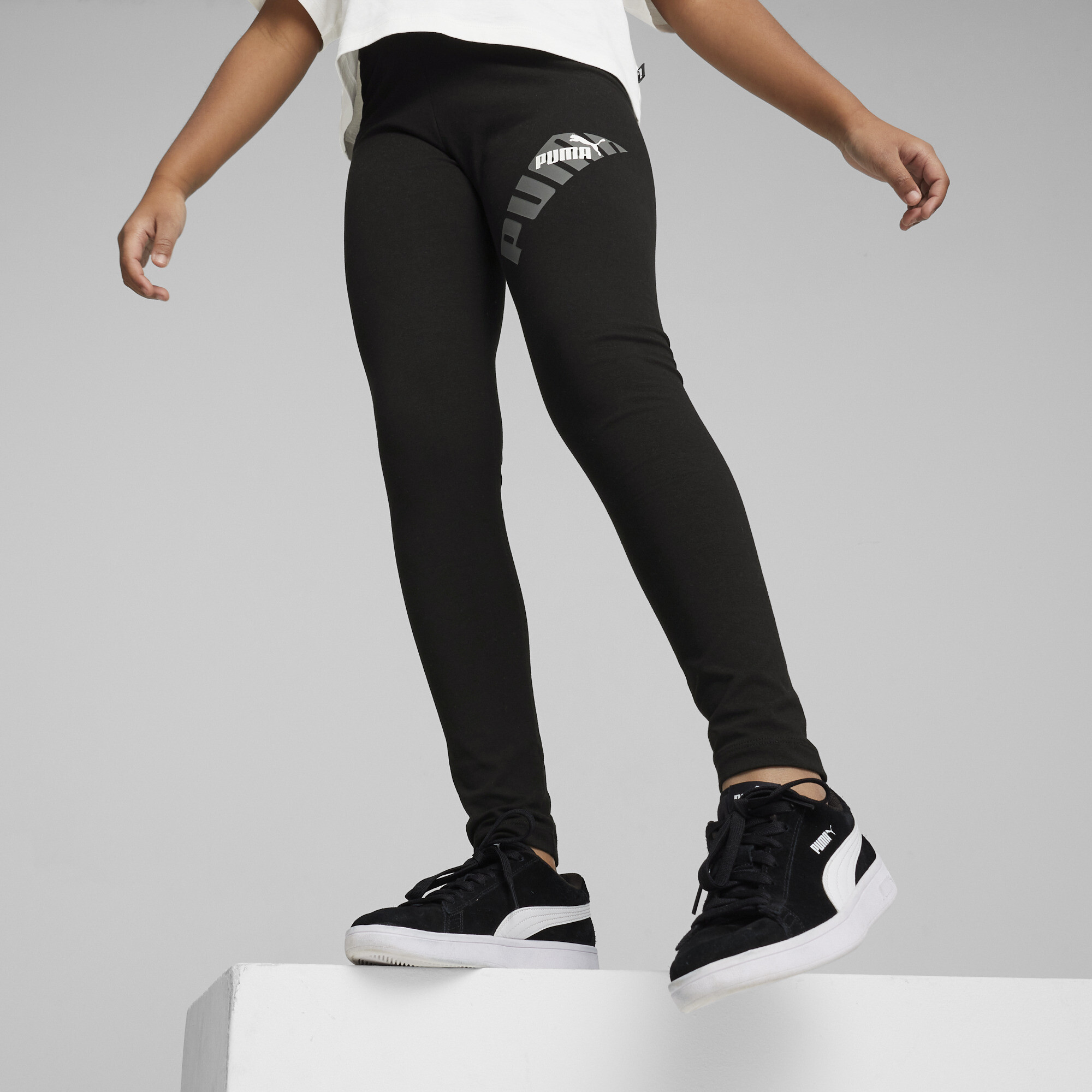 Puma Power Big Kids' Leggings In Black