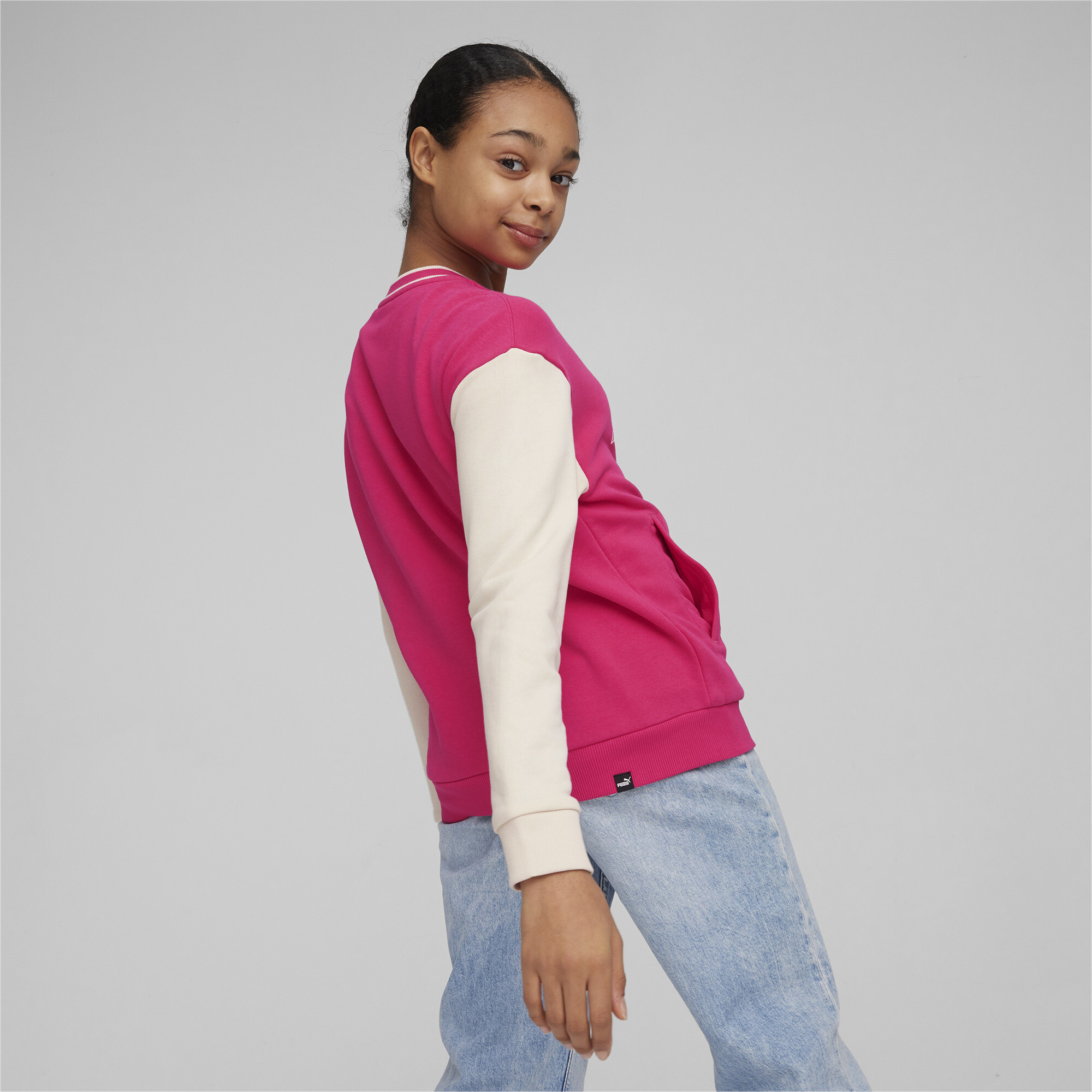 Women's Puma SQUAD Youth Jacket, Pink, Size 13-14Y, Clothing