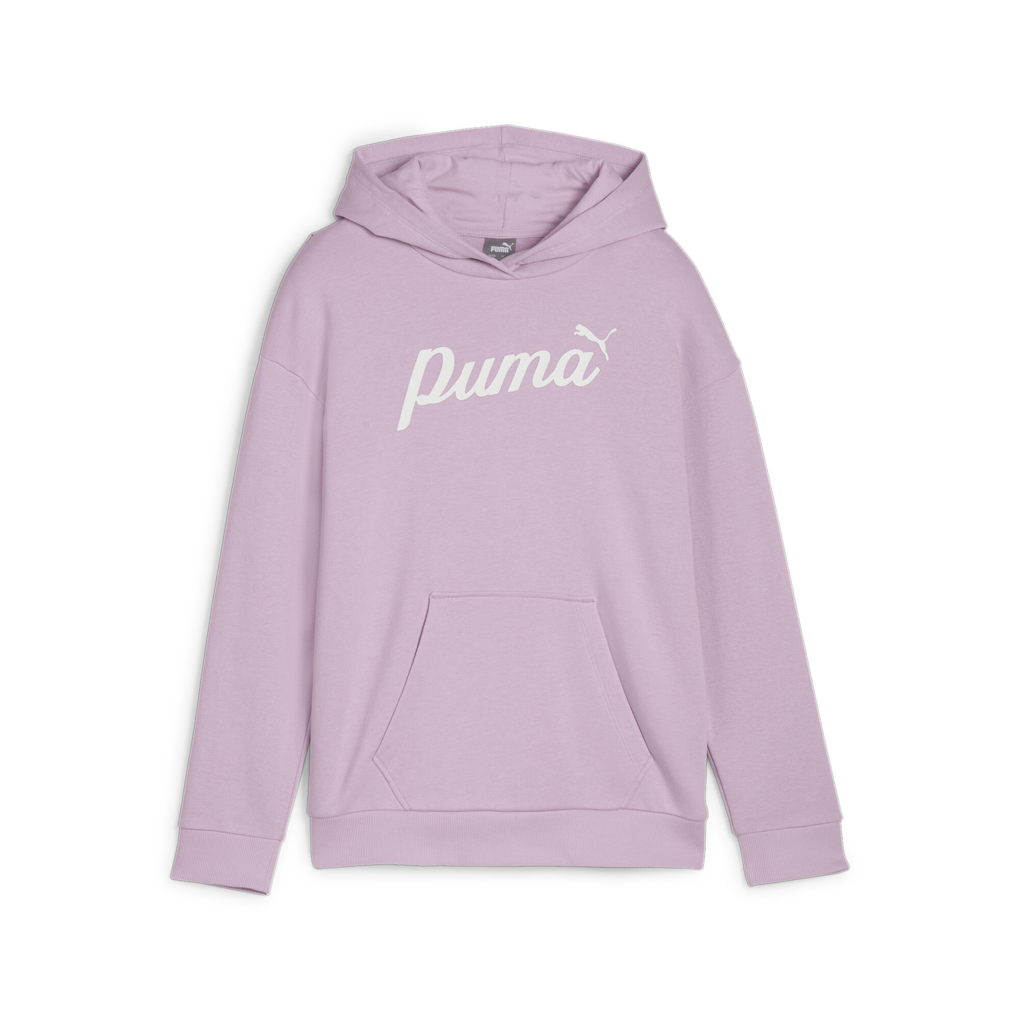 Women's Puma ESS+ Script Youth Hoodie, Purple, Size 15-16Y, Age
