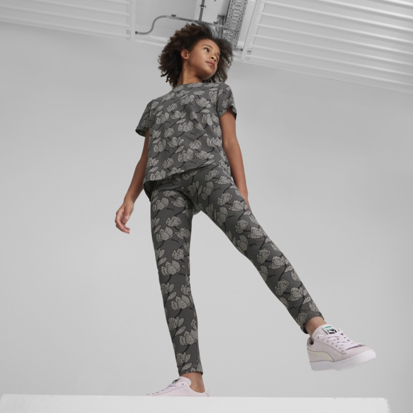 ESS+ BLOSSOM Girls' Leggings, PUMA Black, large-ZAF