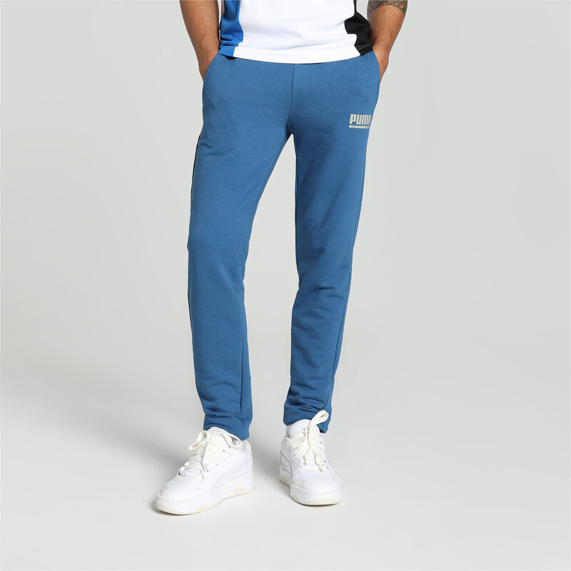 Men s PUMA Logo Slim Fit Pants in Black Blue size S