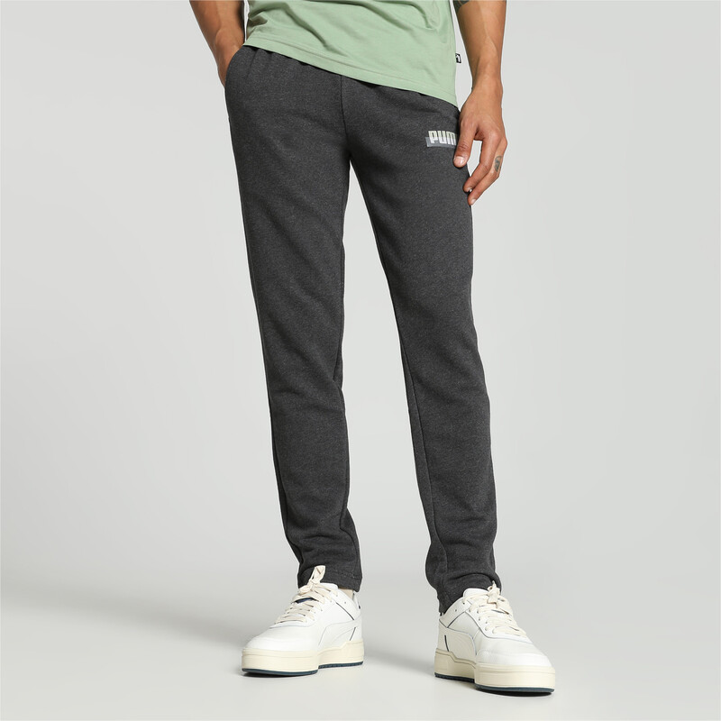Men's PUMA Logo Slim Fit Pants in Gray size S