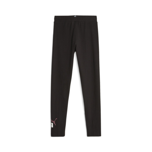 ESS Youth Logo Leggings G, PUMA Black-Peach Smoothie, large-ZAF