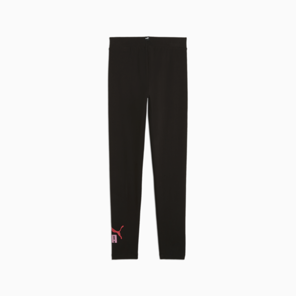ESS Youth Logo Leggings G, PUMA Black-Mauved Out, large-ZAF