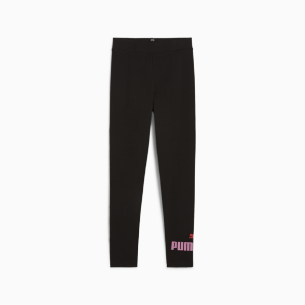 ESS Youth Logo Leggings G, PUMA Black-Mauved Out, large-ZAF
