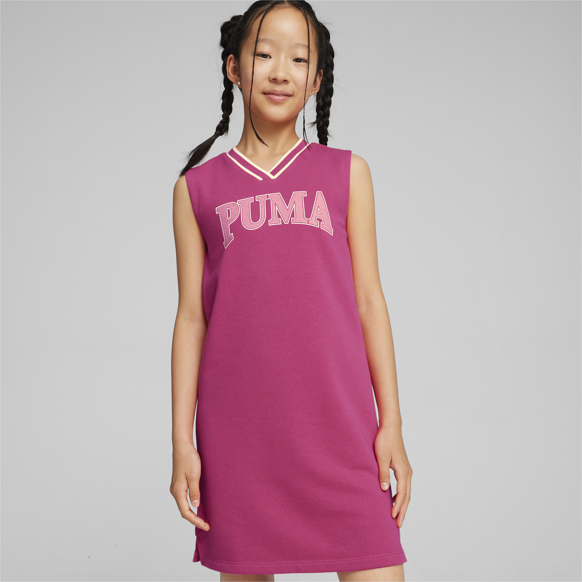 Puma SQUAD Girls' Dress, Pink, Size 7-8Y, Clothing