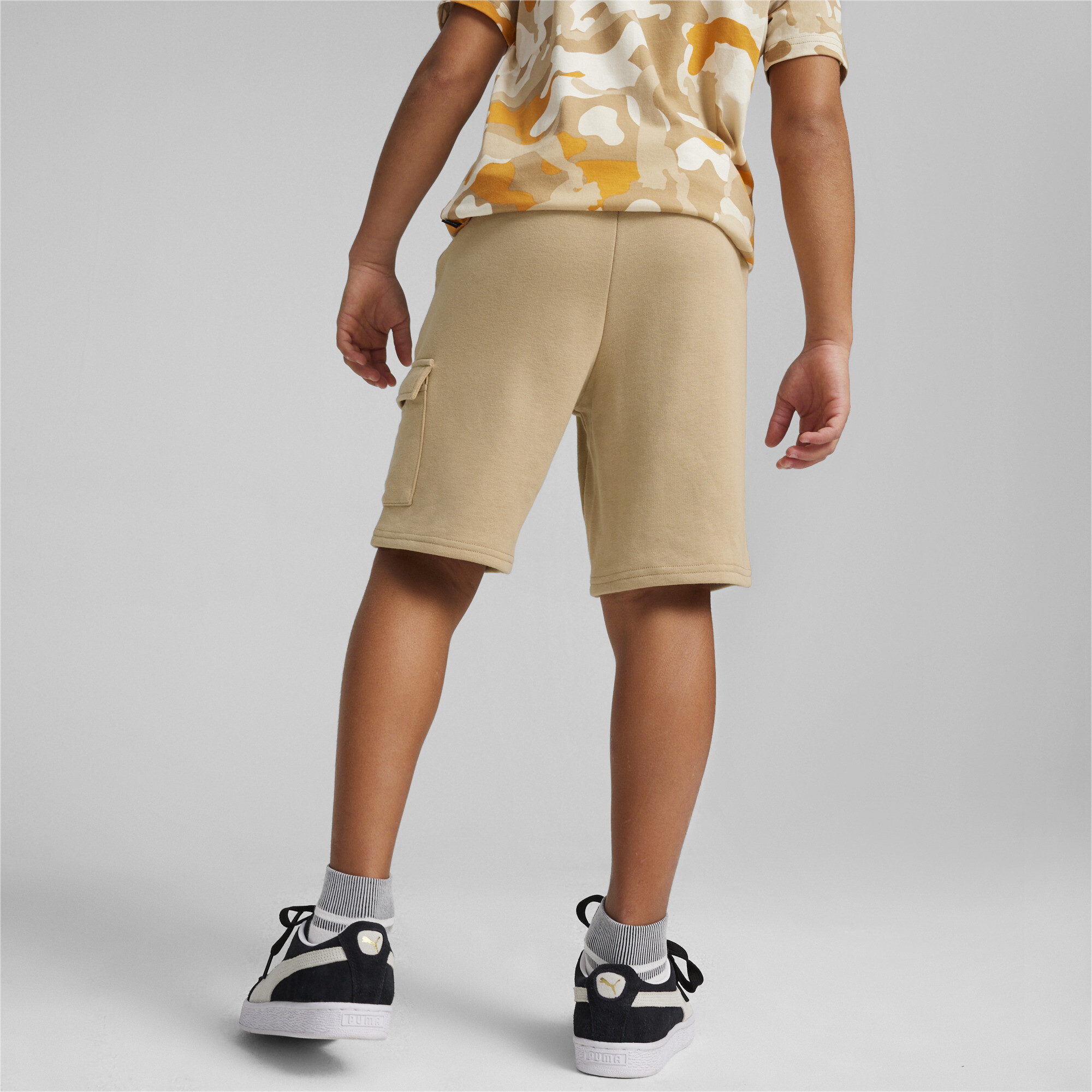 Puma ESS Cargo Shorts, Beige, Size 9-10Y, Kids