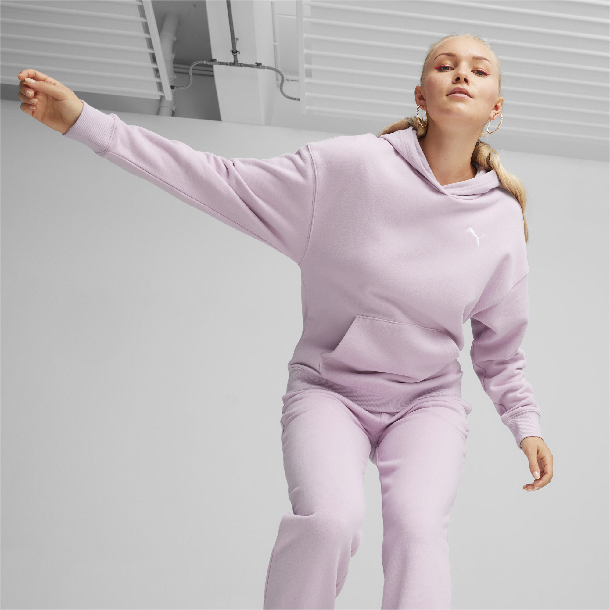 Women's Puma Loungewear's Track Suit, Purple, Size XL, Clothing