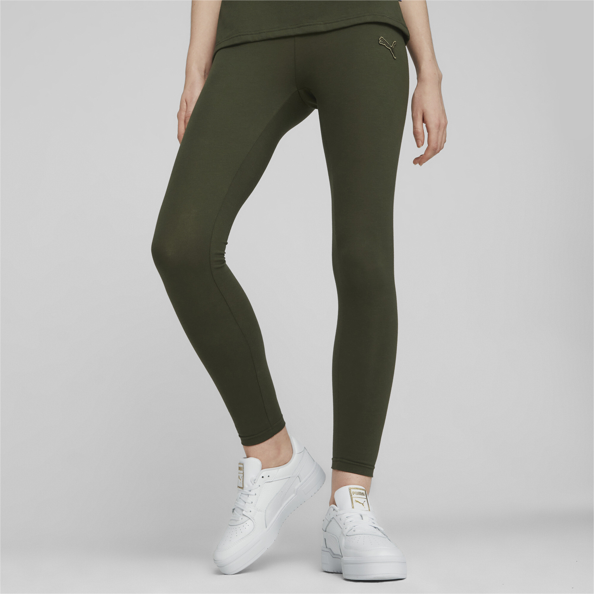 Women's Puma Made In France Leggings, Green, Size L, Clothing