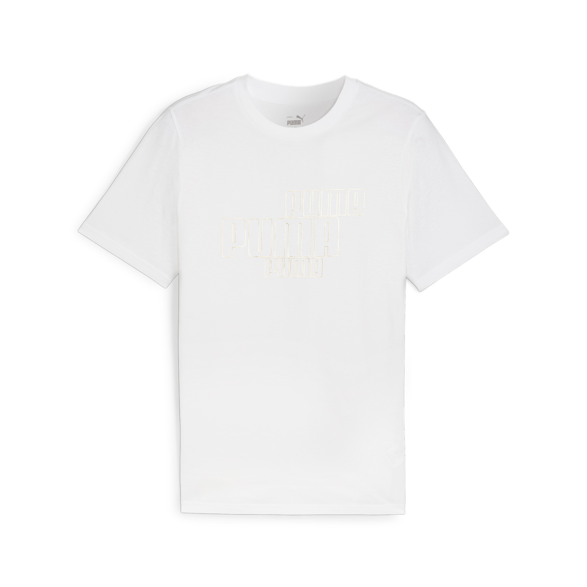 Men's PUMA GRAPHICS Foil T-Shirt In 20 - White, Size 2XL