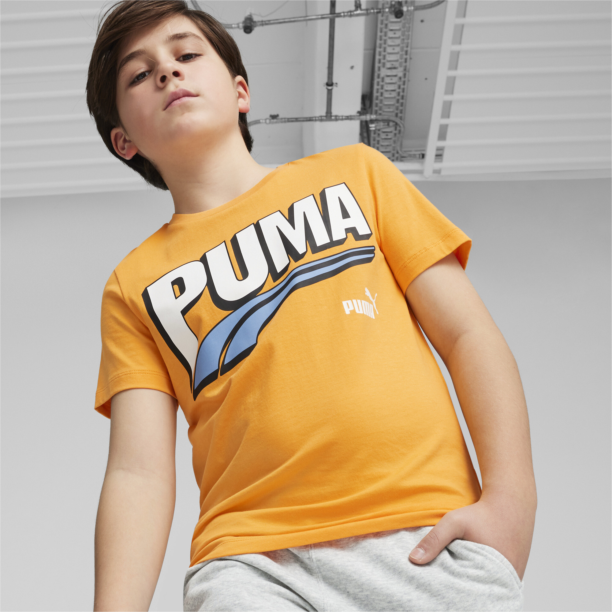 ESS+ MID 90s Youth Graphic Tee | Clothing | PUMA