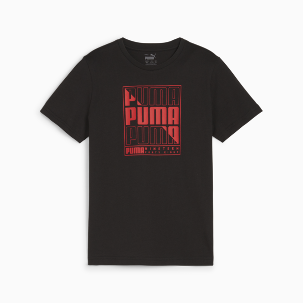 Playera juvenil GRAPHICS PUMA Wording, PUMA Black, large-MEX