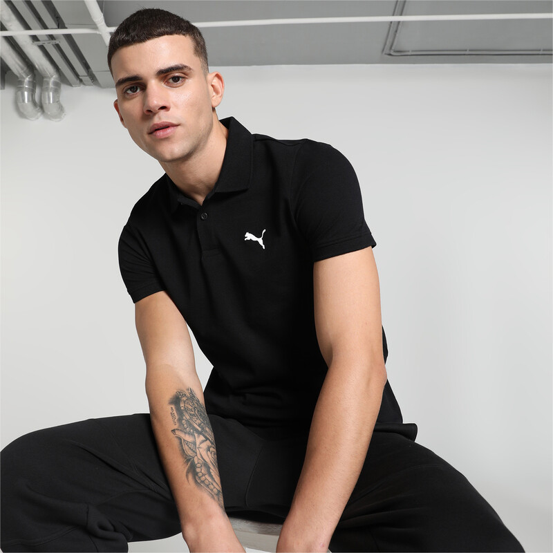 

Men's PUMA Basic Slim Fit Polo, Black