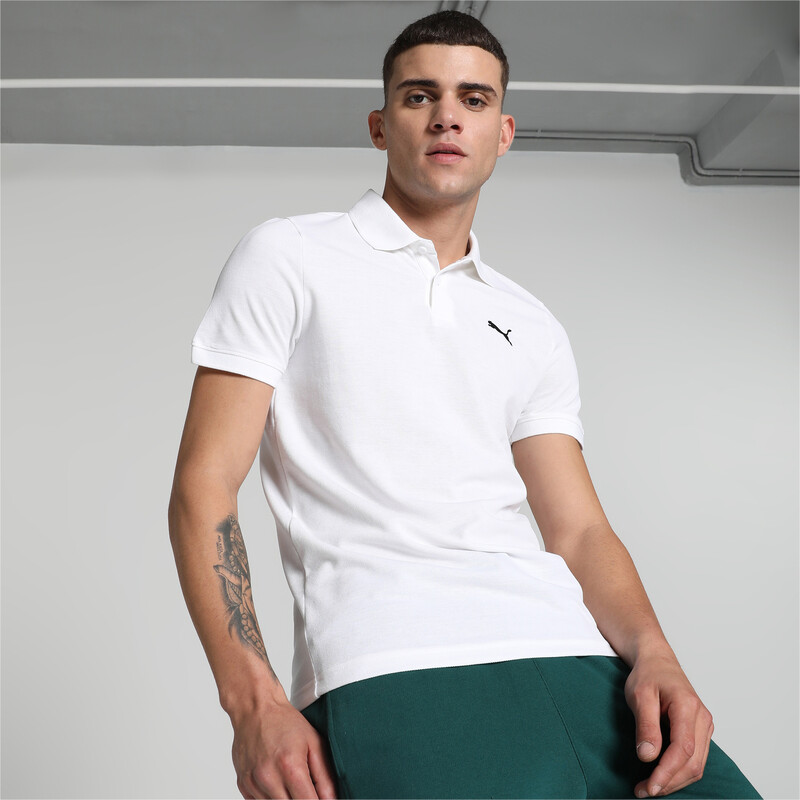 

Men's PUMA Basic Slim Fit Polo, White