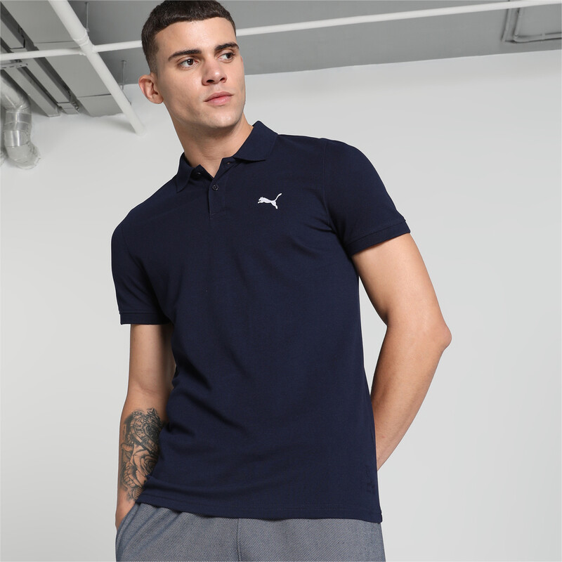 

Men's PUMA Basic Slim Fit Polo, Blue
