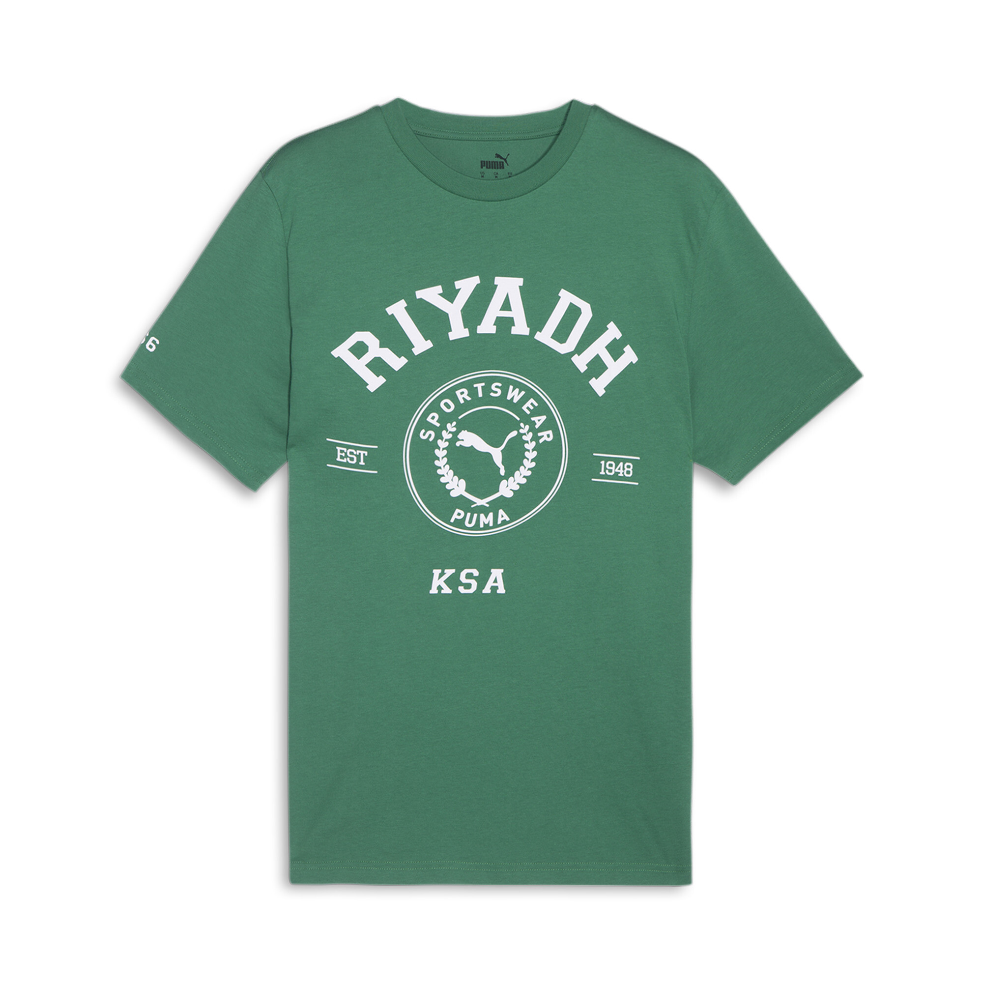 Men's PUMA Riyadh City T-Shirt In Green, Size 2XL