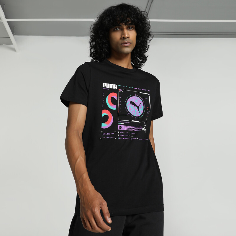 Men's PUMA X One8 Core Elevated Slim Fit T-shirt in Black size M