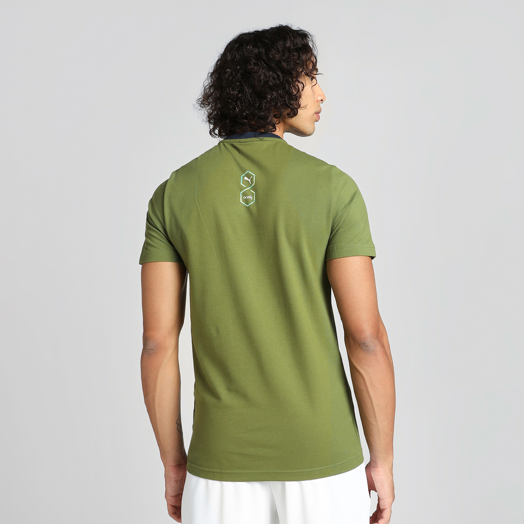 Men's PUMA X One8 Core Elevated Slim Fit Polo In Green, Size 2XL