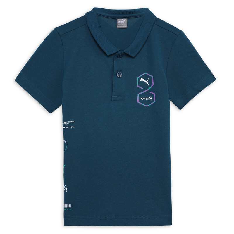 PUMA X One8 Core Boy's Polo in Ocean Tropic size 11-12Y