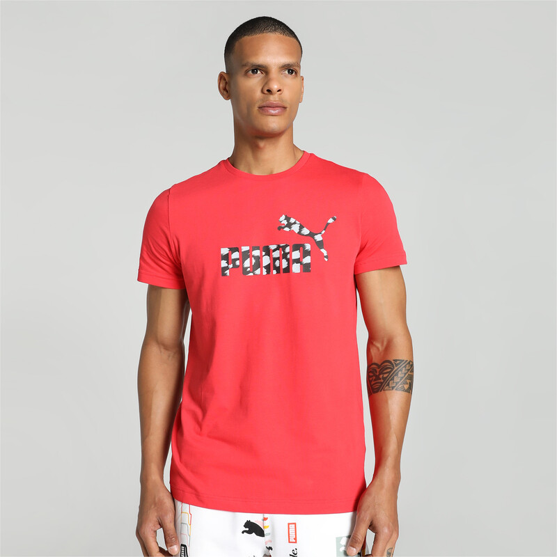 Men's PUMA Camo Graphic Slim Fit T-shirt in Red size S