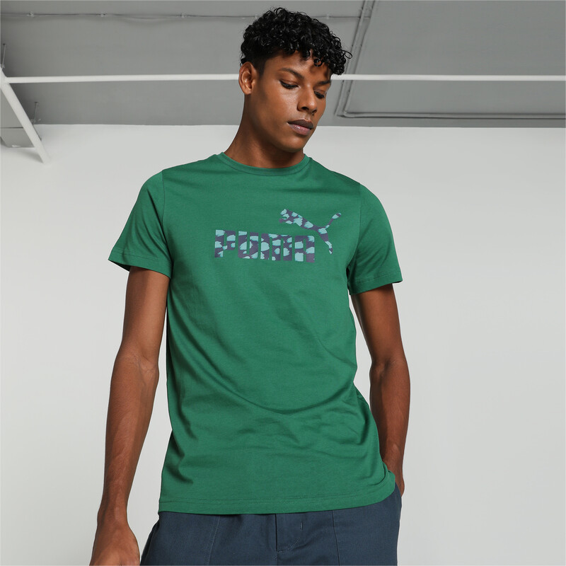 Men's PUMA Camo Graphic Slim Fit T-shirt in Vine size S